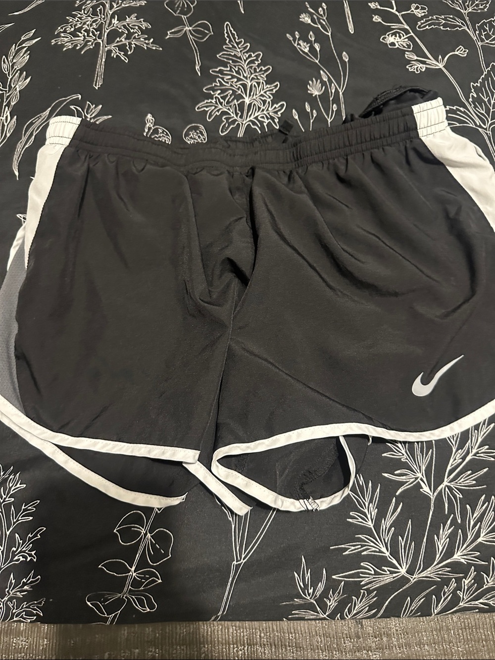 Nike Black and White Women's Athletic Running Shorts